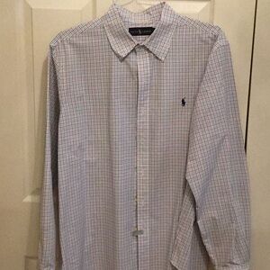 *EUC* Ralph Lauren small check button down. Size XL.